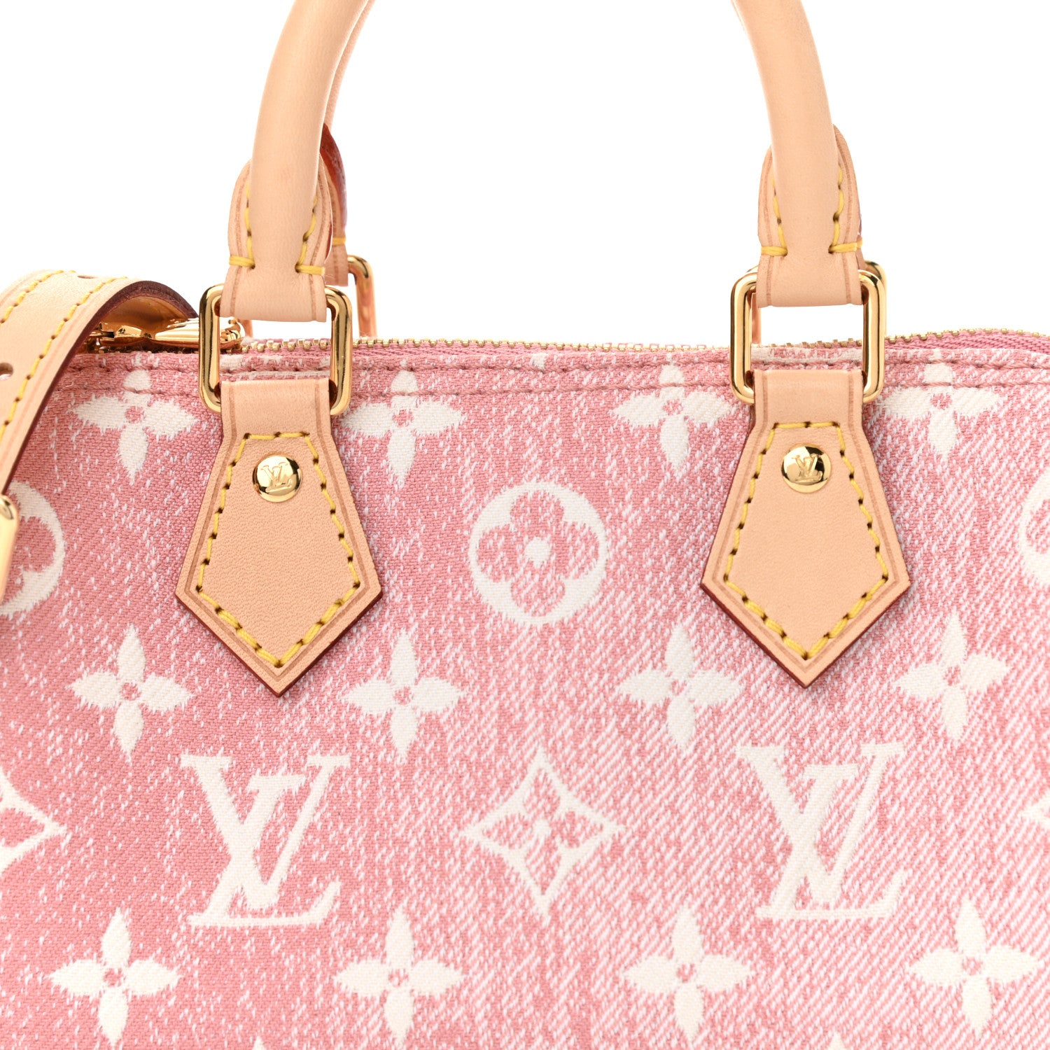 Louis Vuitton Monogram Jacquard Denim Nano Speedy Bandouliere Pink 7 of 9