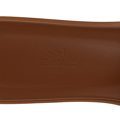 Hermes Box Calfskin Oran Sandals 39 Gold 8 of 9