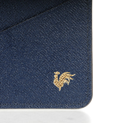 Louis Vuitton Calfskin Jeanne Wallet Zippered Insert Dark Blue 5 of 8