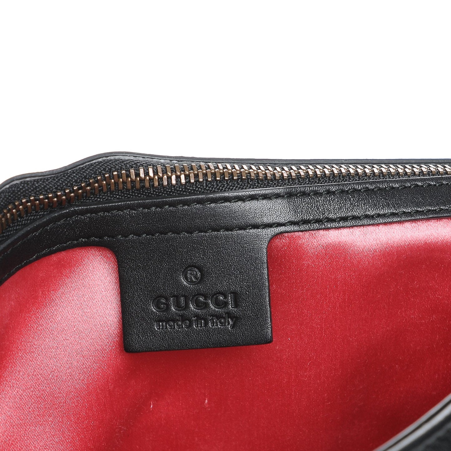 Calfskin Matelasse Medium GG Marmont Shoulder Bag Black White