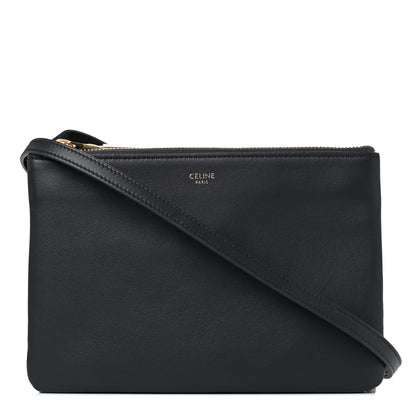 Celine Lambskin Small Trio Crossbody Bag Grey 1 of 11