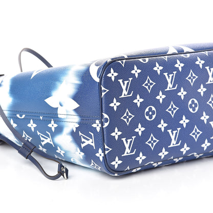 Louis Vuitton Monogram Escale Neverfull MM Blue 9 of 10