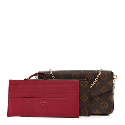 Louis Vuitton Monogram Pochette Felicie Chain Wallet Fuchsia 3 of 14