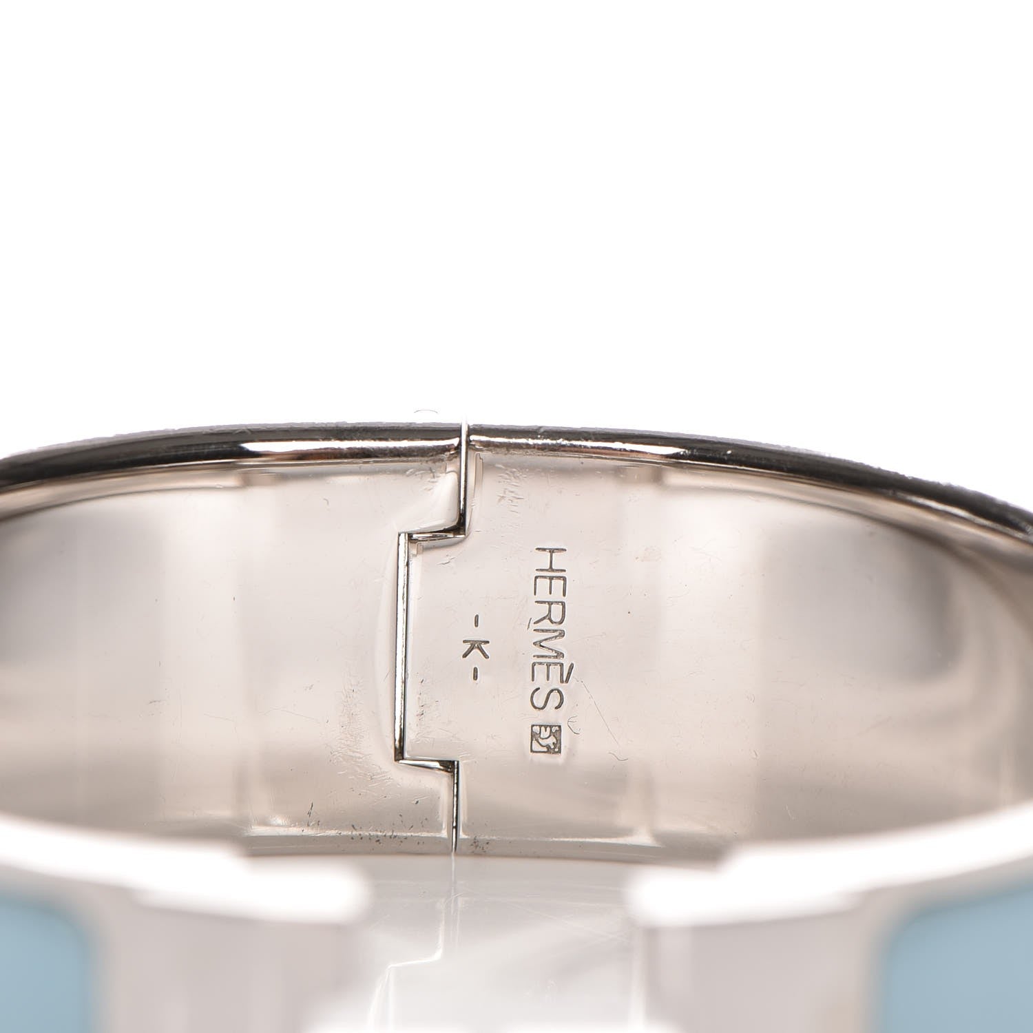 Hermes Enamel Clic Clac H Wide Bracelet PM Bleu 4 of 5