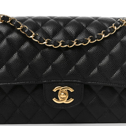 Chanel Caviar Quilted Medium Double Flap Black 8 of 11