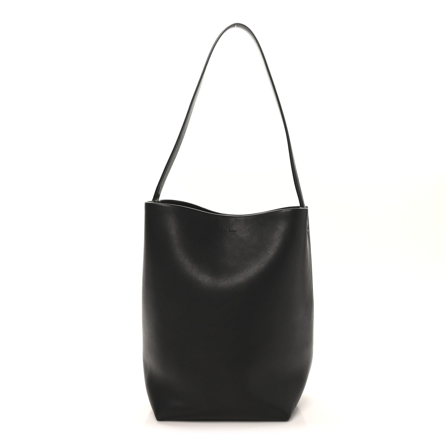 The Row Polished Saddle Calfskin Medium N/S Park Tote Black 1 of 8