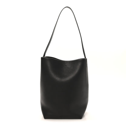The Row Polished Saddle Calfskin Medium N/S Park Tote Black 1 of 8