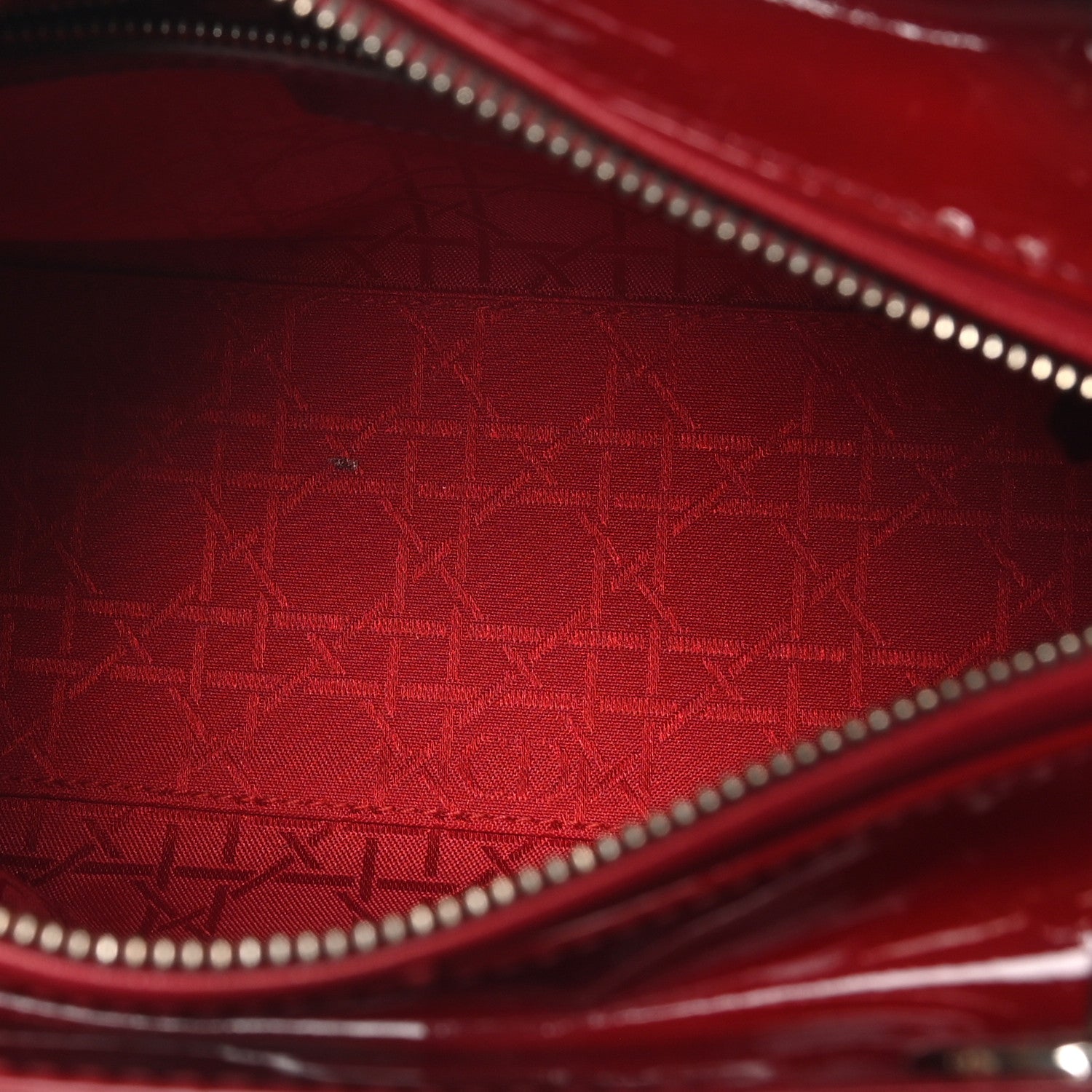 Christian Dior Patent Cannage Medium Lady Dior Red 5 of 11