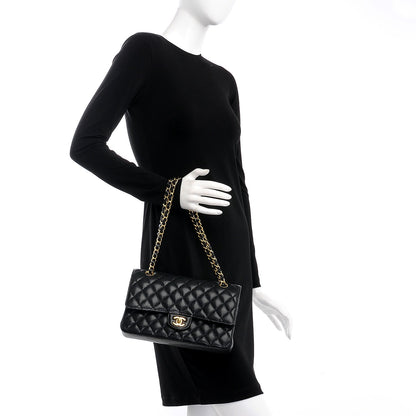 Chanel Caviar Quilted Medium Double Flap Black 2 of 7