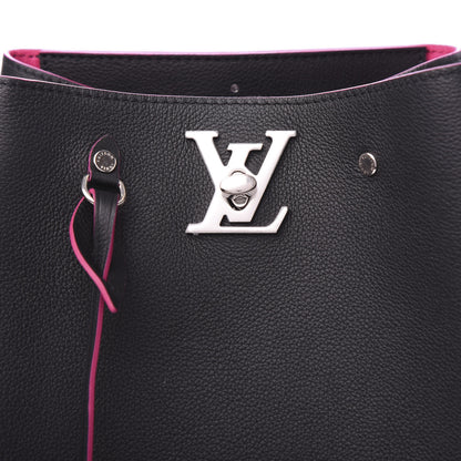 Louis Vuitton Calfskin Lockme Bucket Black 9 of 9