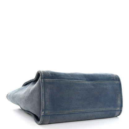 Chanel Canvas Medium Deauville Tote Blue 4 of 12