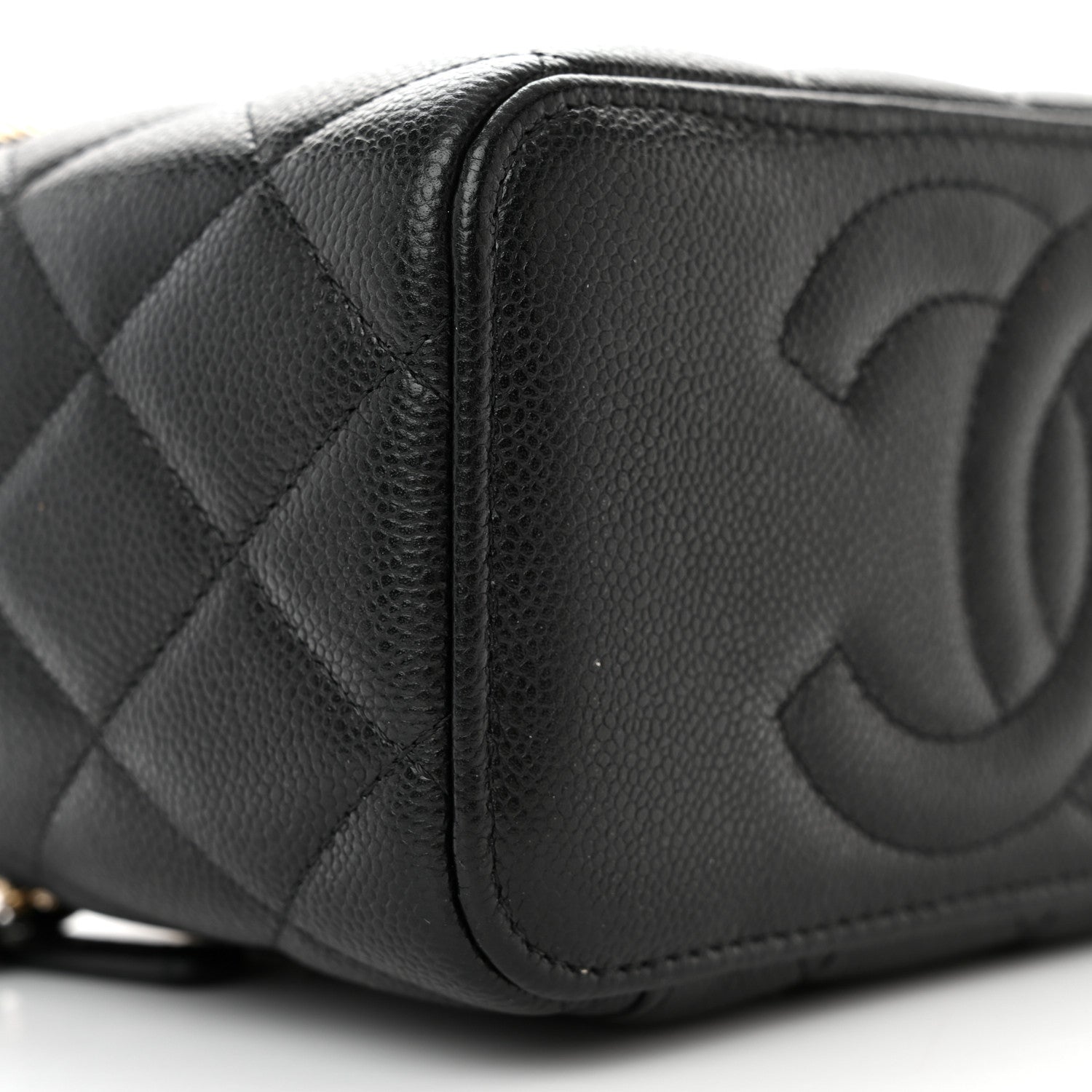 Chanel Caviar Quilted Small Vanity Case With Chain Black 9 of 15