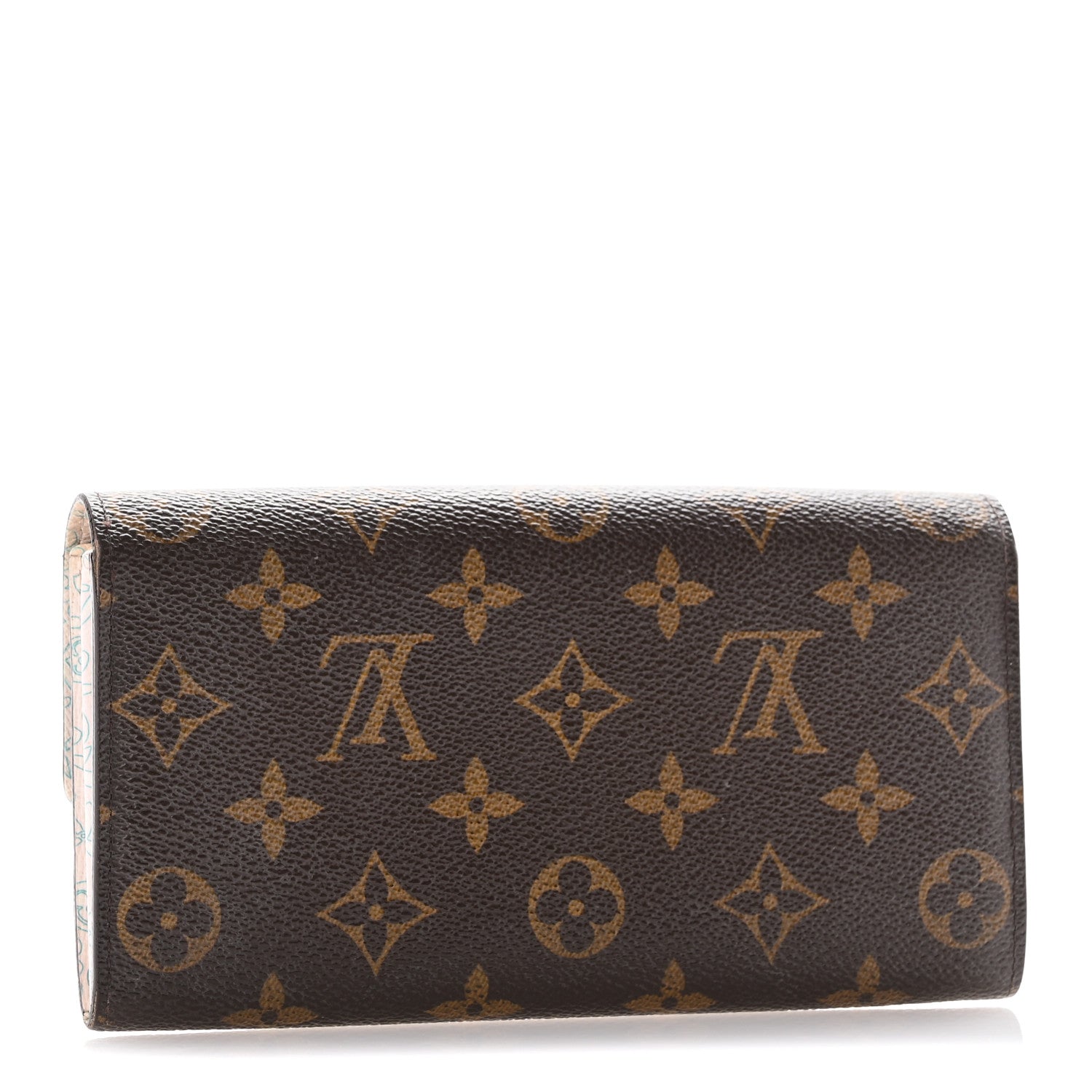Louis Vuitton Monogram Fleuri Sarah Wallet Rose 3 of 15