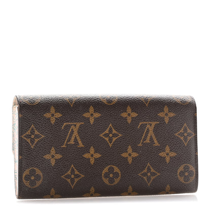 Louis Vuitton Monogram Fleuri Sarah Wallet Rose 3 of 15