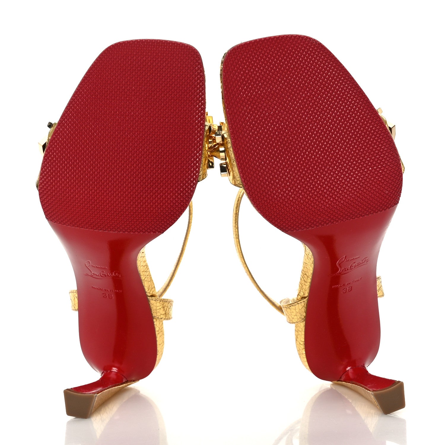 Christian Louboutin Specchio Asteroispikes 85 Sandals 38 Gold 5 of 7