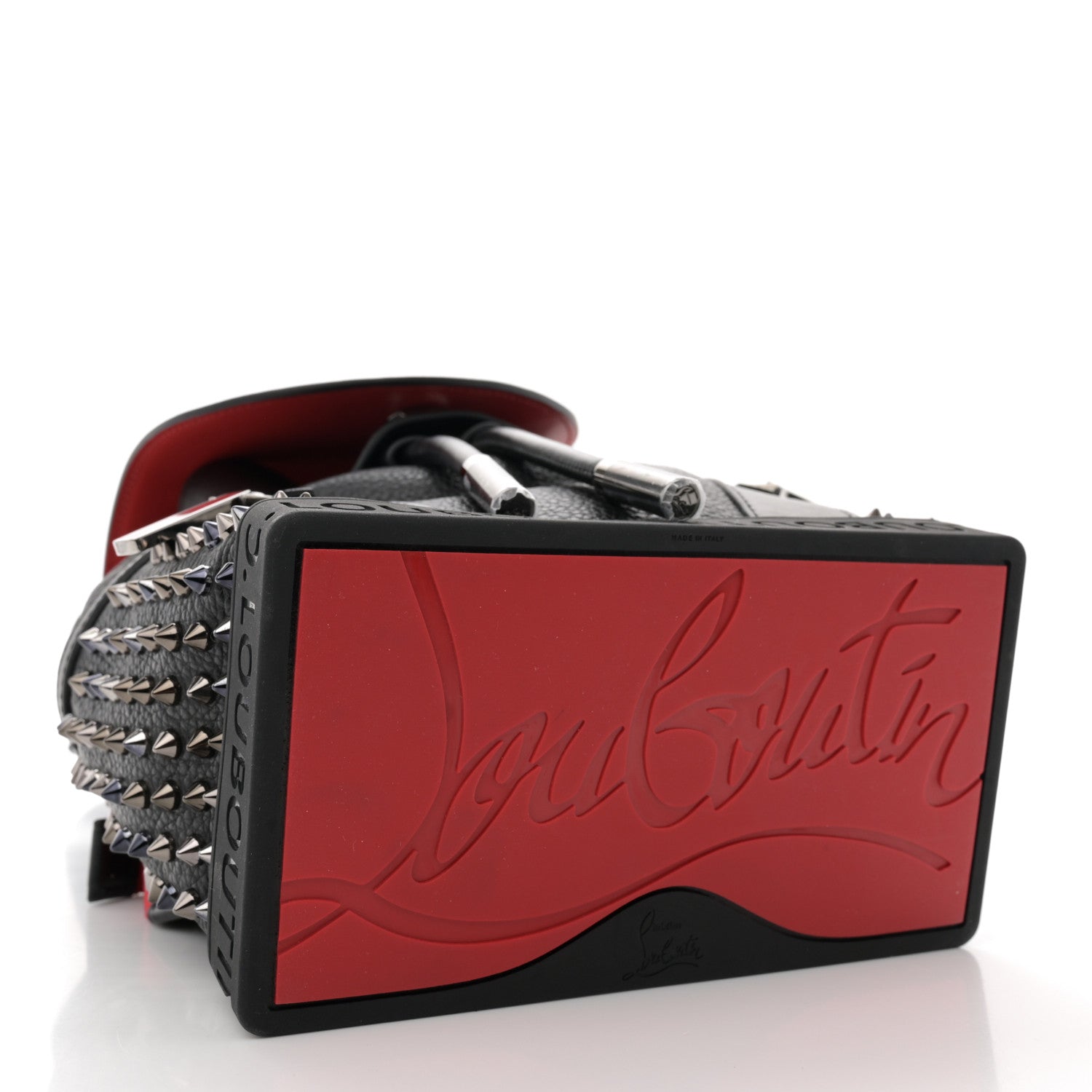 Christian Louboutin Calfskin Spiked Small Explorafunk Backpack Black 4 of 10