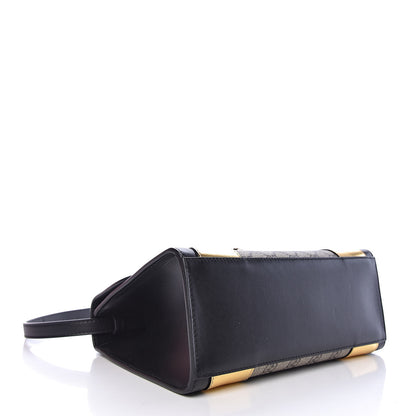 Gucci GG Supreme Monogram Small Osiride Top Handle Bag Black Gold 5 of 12