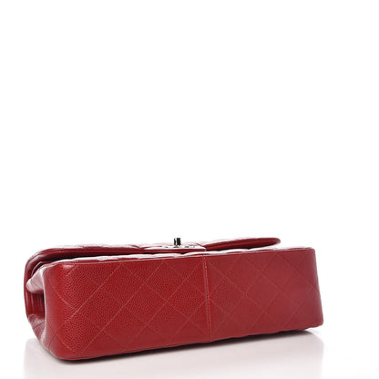 Chanel Caviar Quilted Jumbo Double Flap Red 5 of 9