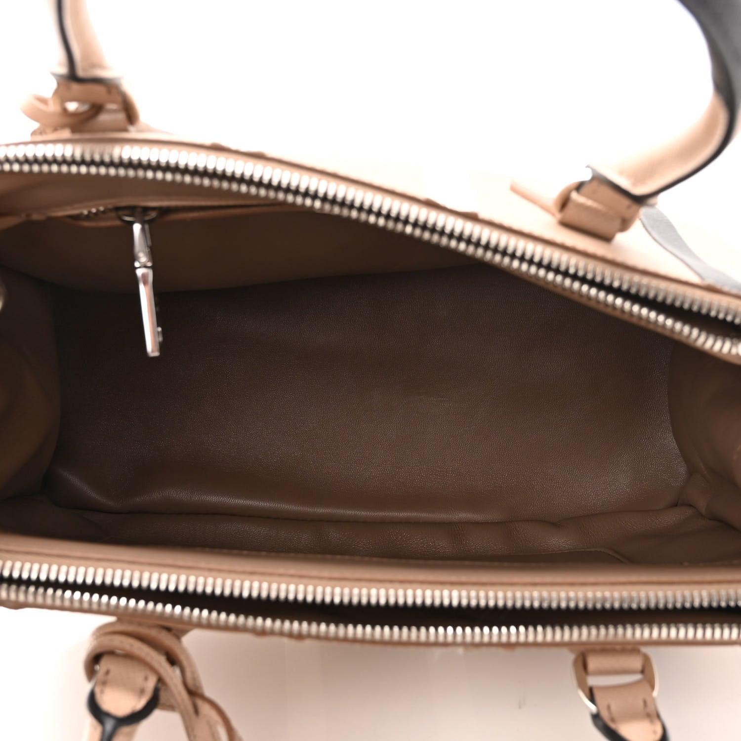 Prada Saffiano Baiade Small Galleria Double Zip Tote Cammeo White 5 of 10