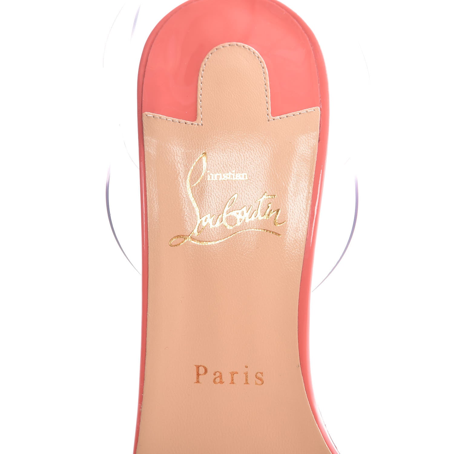 Christian Louboutin Shiny Nappa PVC Jonatina 100 Sandals 40 Pink 7 of 7