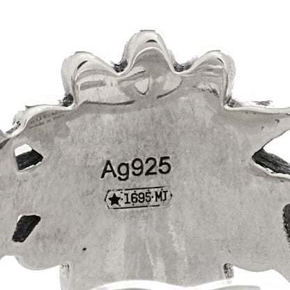 Gucci Sterling Silver Mother of Pearl Double G Marmont Flower Ring 51 5.75 4 of 6