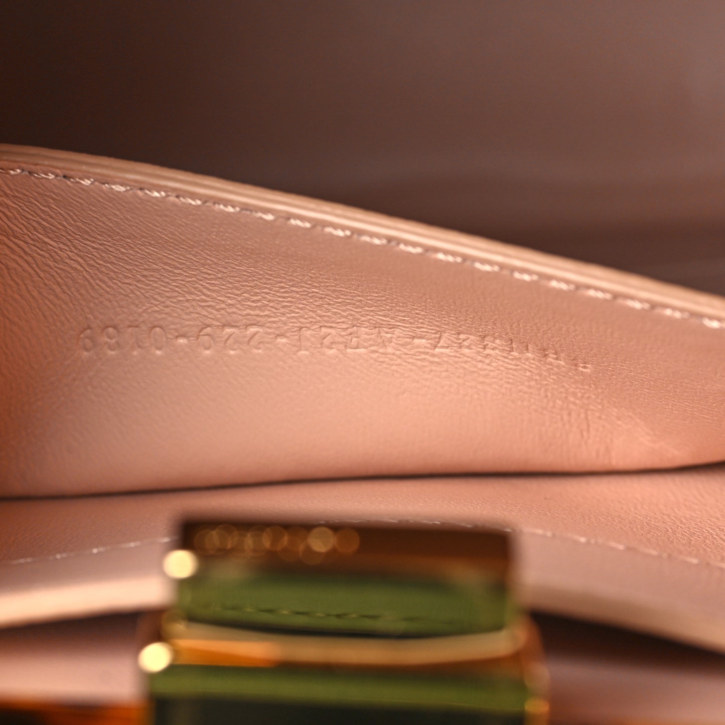 Vitello Seta Shiny Nappa Plexiglass Small Peekaboo I SEE U Satchel Menta Light Rose