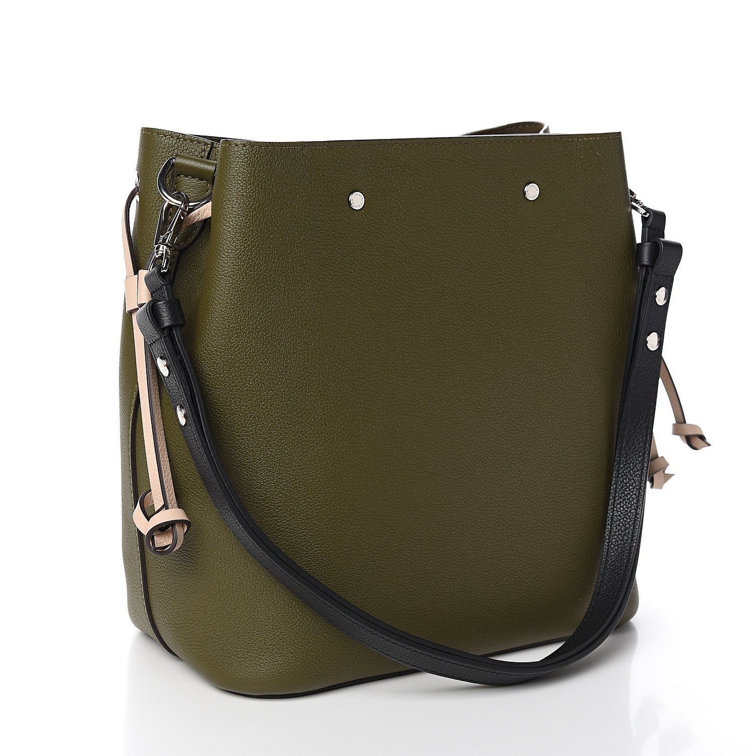 Louis Vuitton Calfskin Lockme Bucket Laurier Green Toffee Latte Beige Black 2 of 8