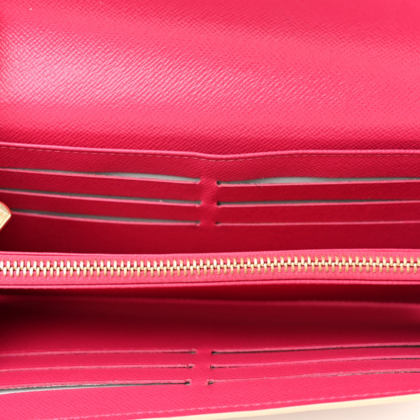 Damier Azur Studded Sarah Wallet NM Fuchsia