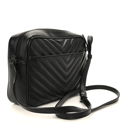 Saint Laurent Calfskin Matelasse Monogram Monochrome Lou Camera Bag Black 3 of 10