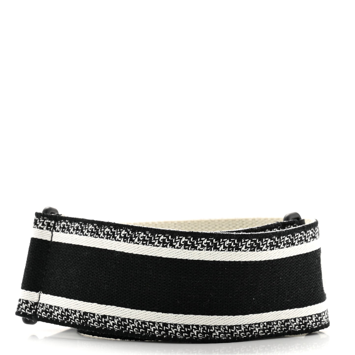 Canvas Embroidered Shoulder Strap Black Ultramatte