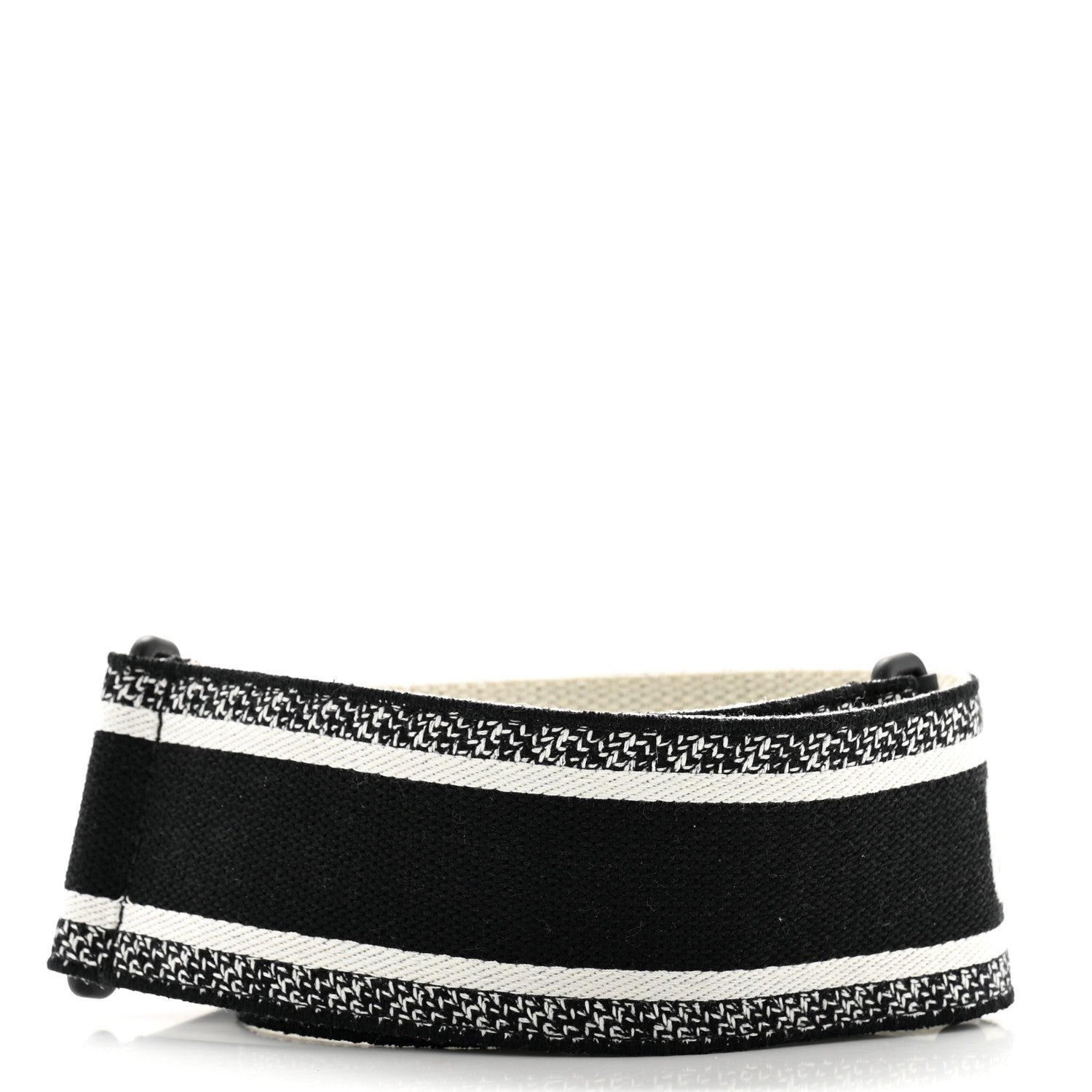 Christian Dior Canvas Embroidered Shoulder Strap Black Ultramatte 2 of 5