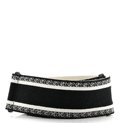 Christian Dior Canvas Embroidered Shoulder Strap Black Ultramatte 2 of 5