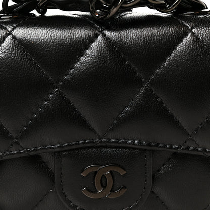 Chanel Lambskin Quilted Mini Chain Belt Bag So Black 8 of 11