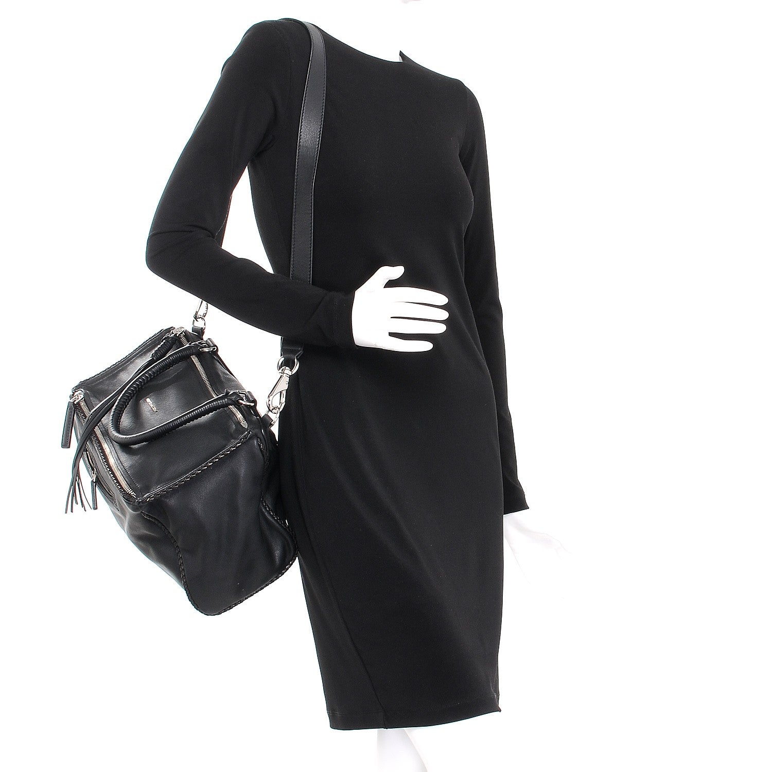Givenchy Calfskin Medium Braided Pandora Black 2 of 8
