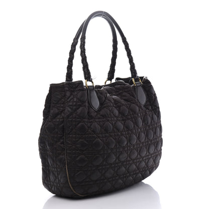 Christian Dior Nylon Cannage Shopper Tote Black 3 of 15