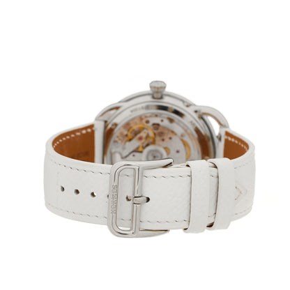 Hermes Stainless Steel Epsom 38mm Arceau Petite Lune Automatic Watch Blanc 3 of 5
