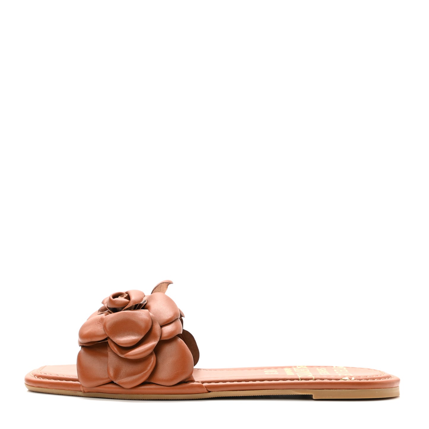 Calfskin Atelier 03 Rose Edition Slide Sandals 39 Cuoio