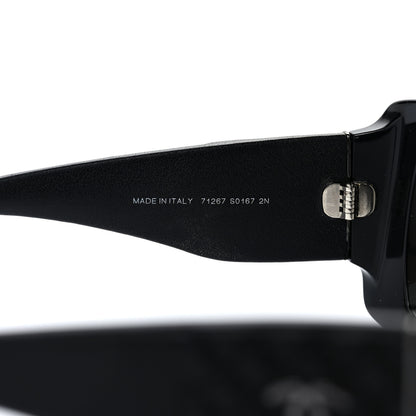 Chanel Lambskin Shield Quilted Sunglasses 71267 Black 7 of 8