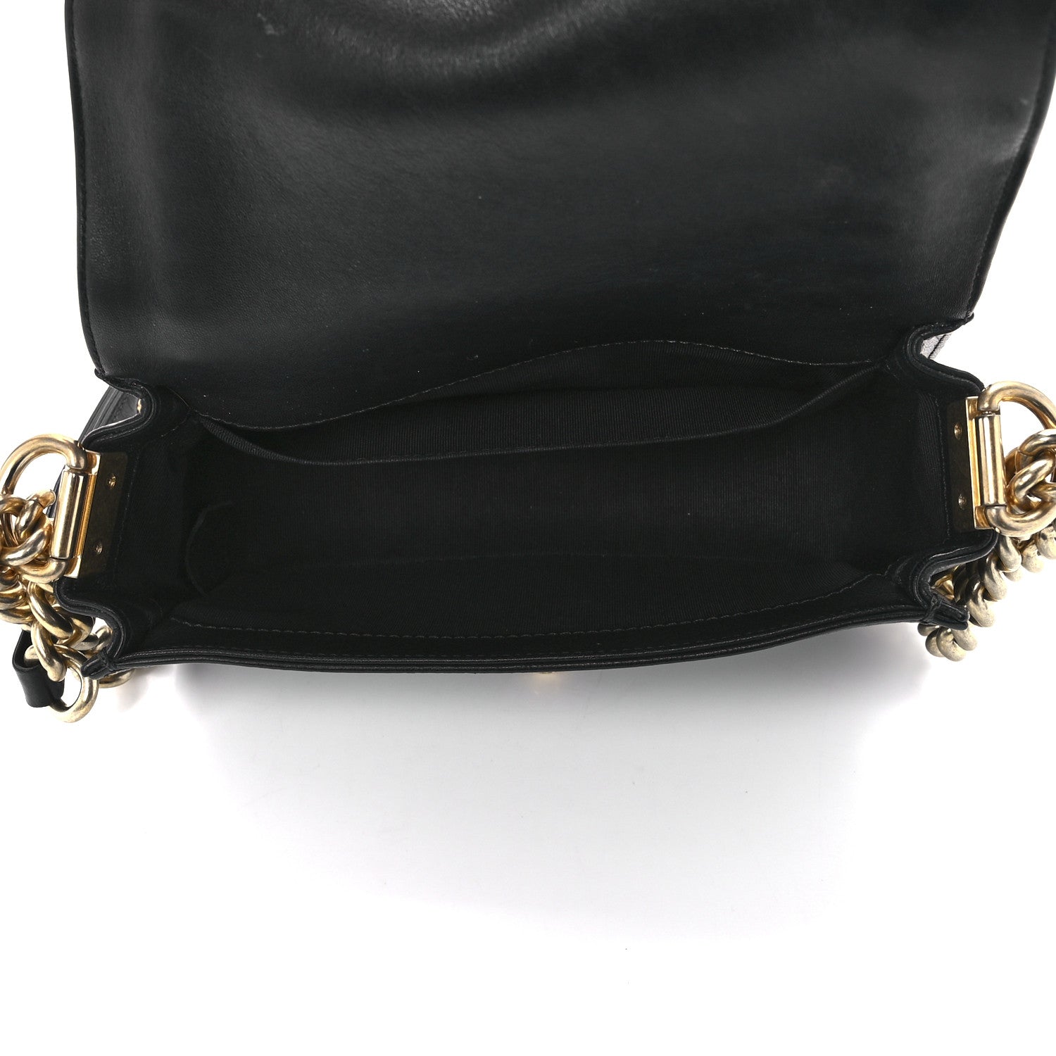 Chanel Sheepskin Braided Small Boy Reverso Flap Black 4 of 10