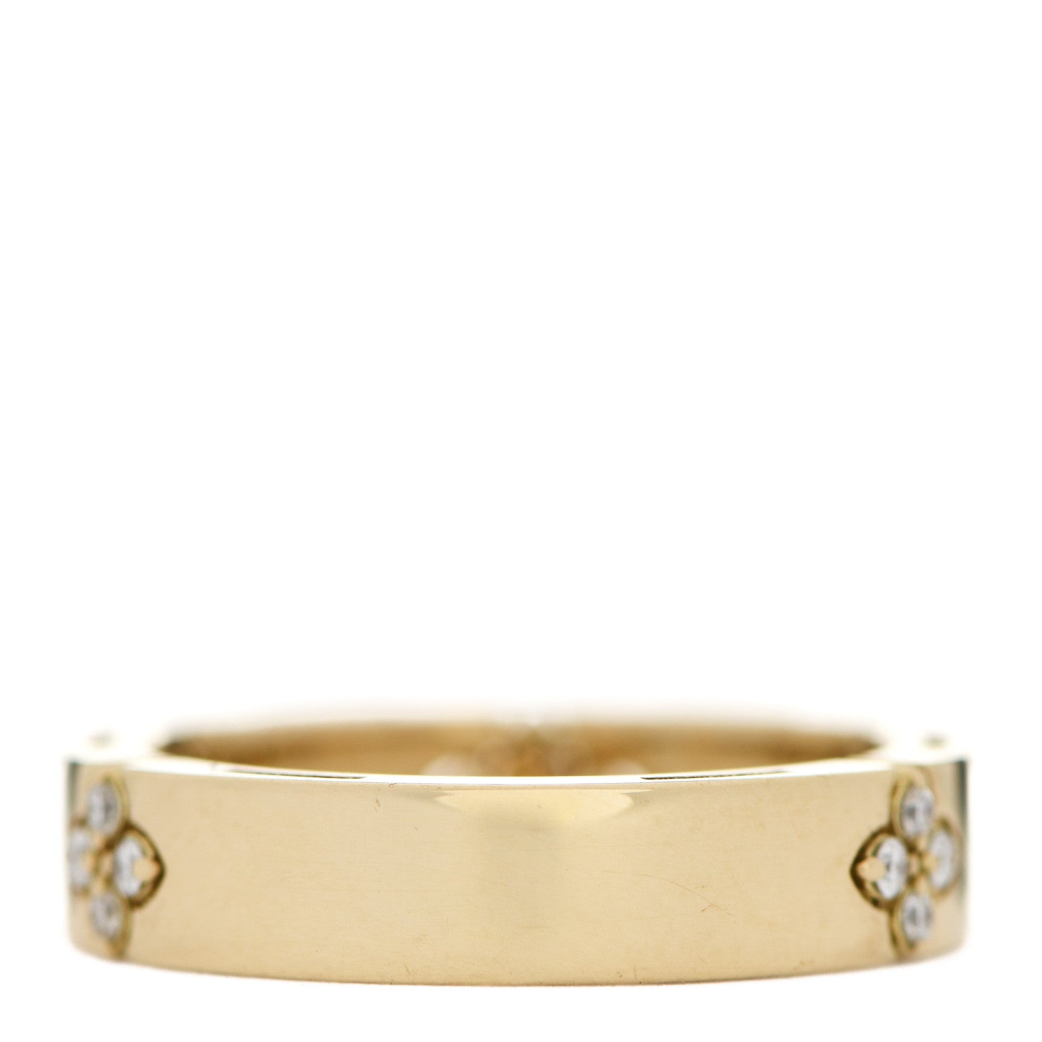 Roberto Coin 18K Yellow Gold Diamond Narrow Love in Verona Band Ring 53 6.5 3 of 6