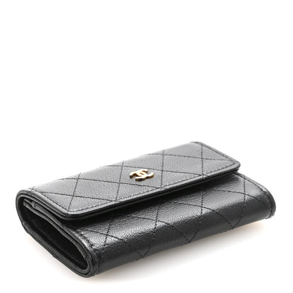 Chanel Goatskin Quilted Flap Card Holder Black 4 of 8