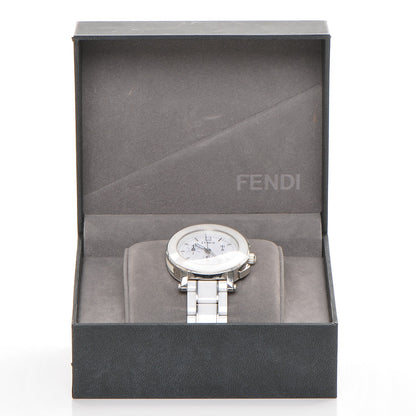 Fendi Stainless Steel Ceramic 38mm Chronograph Quartz Watch White 9 of 9
