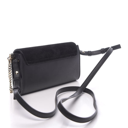 Chloe Suede Calfskin Mini Faye Shoulder Bag Black 3 of 10