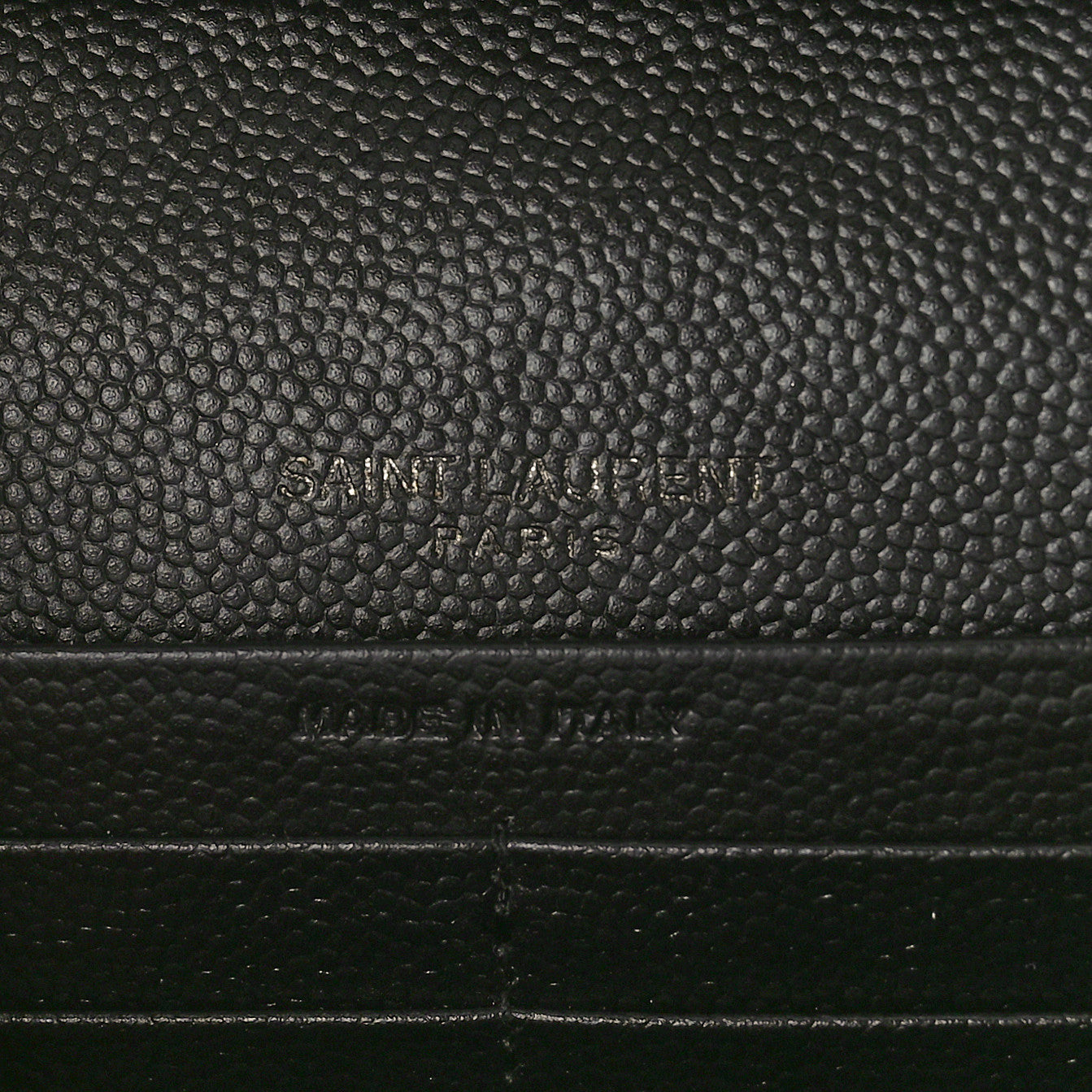 Grain De Poudre Matelasse Chevron Monogram Chain Wallet Black