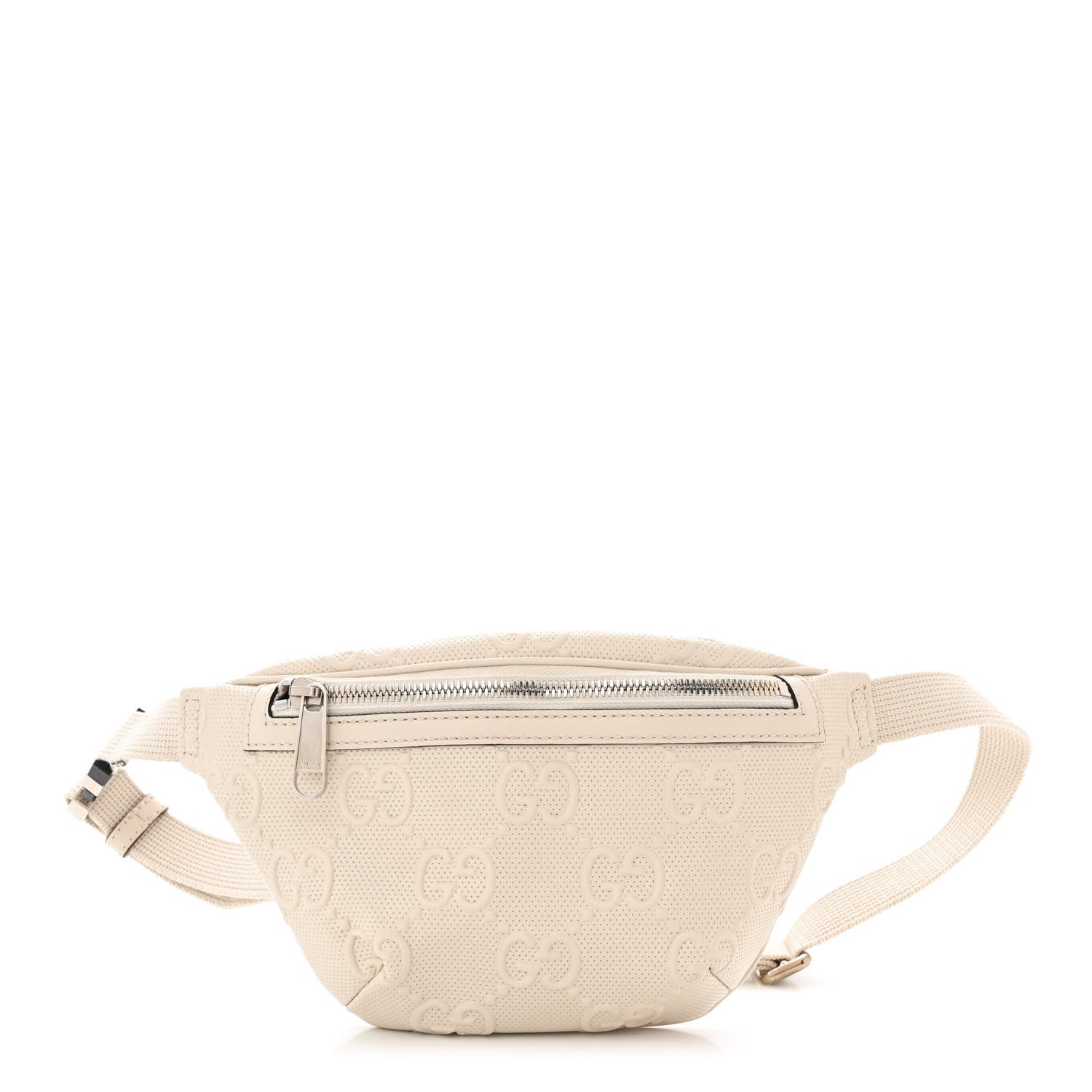 Gucci Calfskin GG Tennis Embossed Belt Bag Mystic White 1 of 11