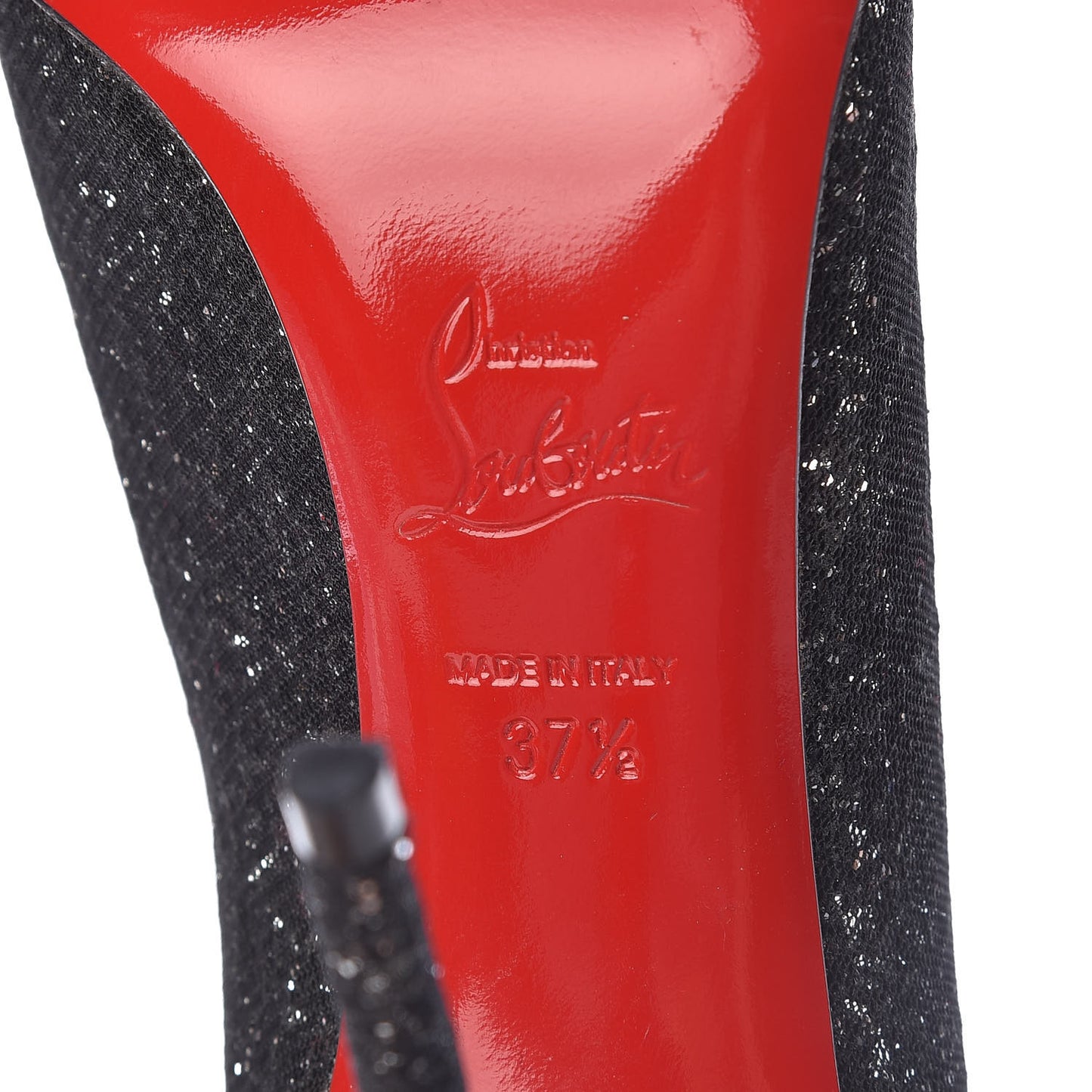 Glitter Resille Pigalle Follies 100 Pumps 37.5 Black