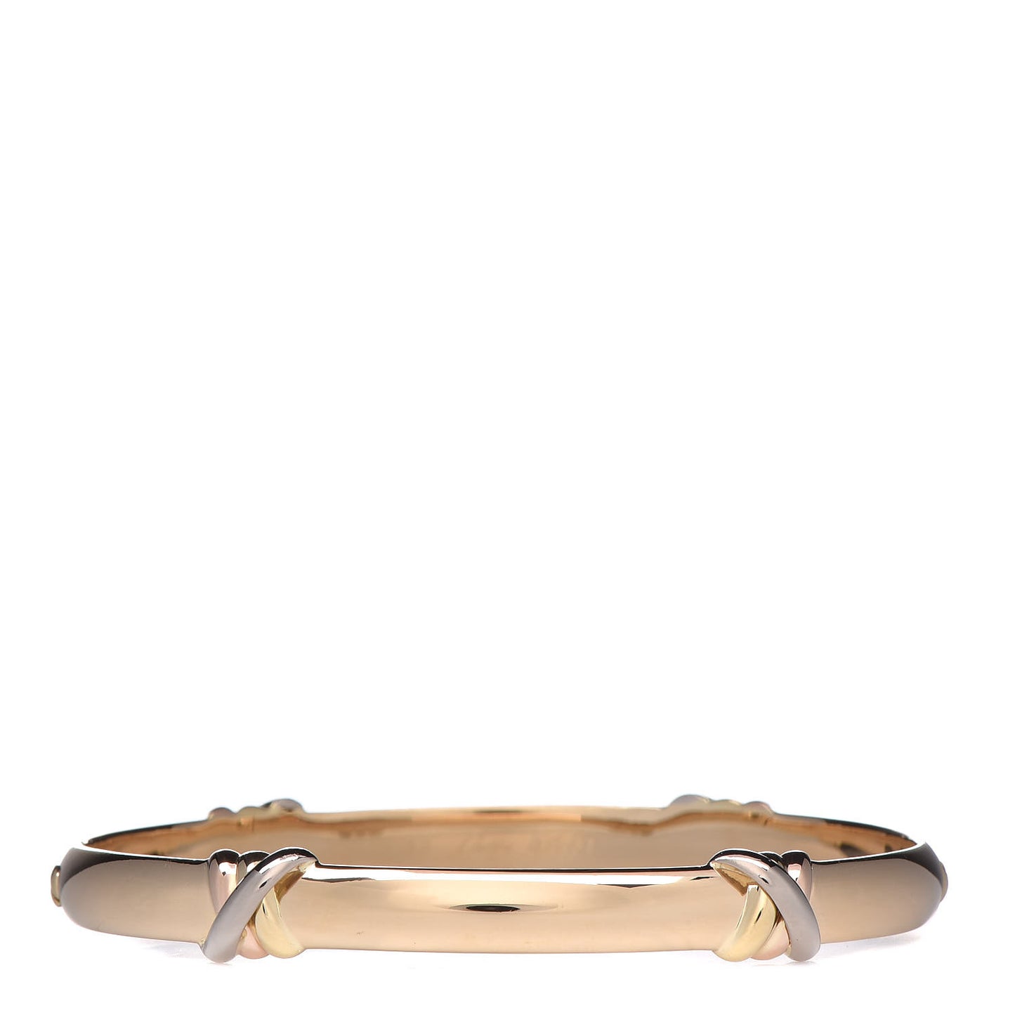 18K Pink Yellow White Gold Trinity LOVE Bracelet 17