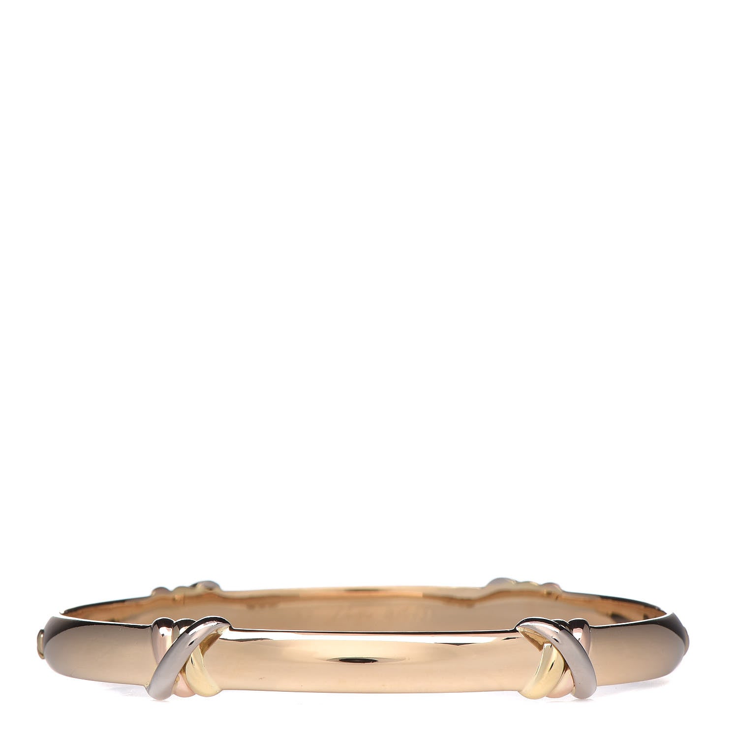 Cartier 18K Pink Yellow White Gold Trinity LOVE Bracelet 17 1 of 6
