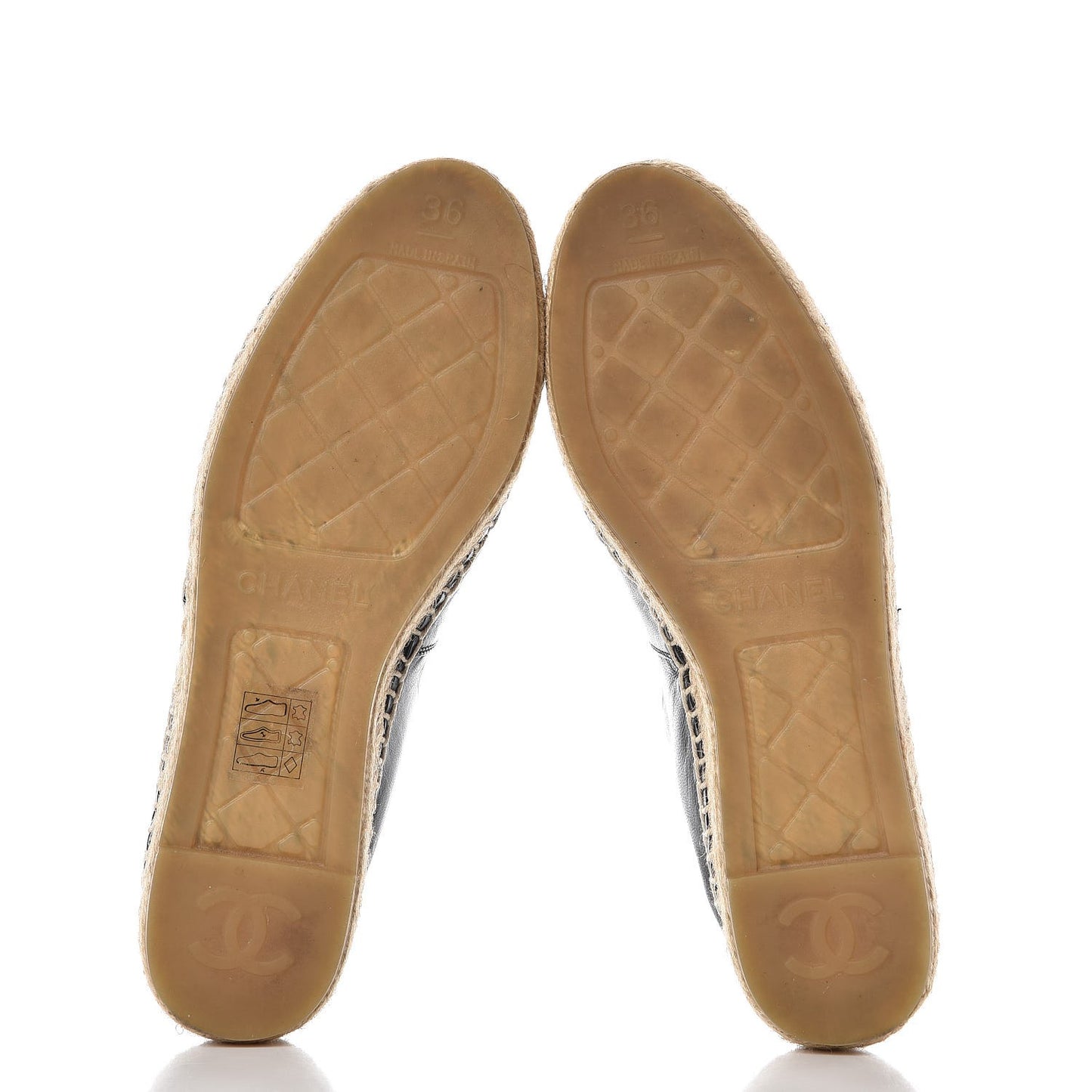 Lambskin CC Espadrilles 36 Black