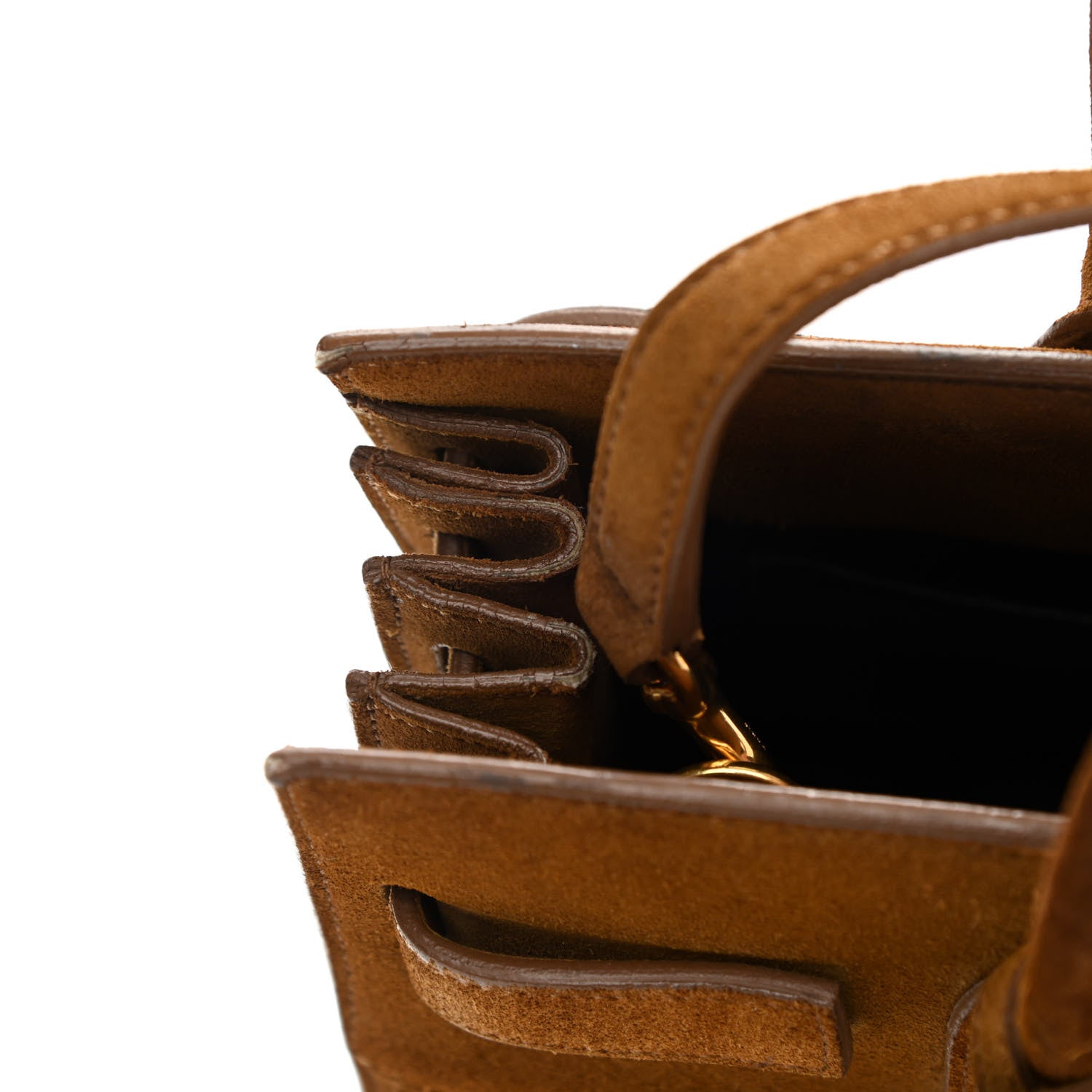Saint Laurent Suede Fringe Baby Sac De Jour Brown 12 of 14